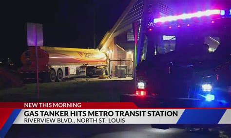 Gas tanker crashes into St. Louis Metro transit center